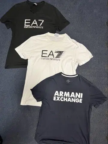 EA7 & ARMANI EXCHANGE 티셔츠 3개 세트