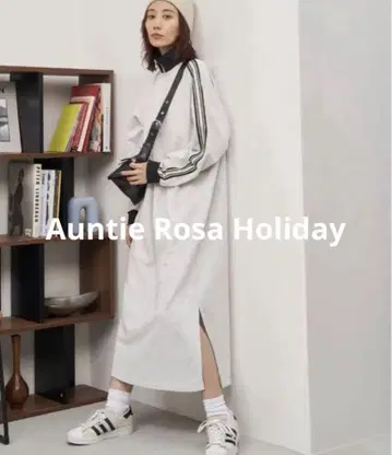 Auntie Rosa Holiday 하프 지퍼 트랙 저리 원피스