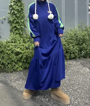Alley ByWCloset 더블 클로젯 하프 지퍼 저지 원피스