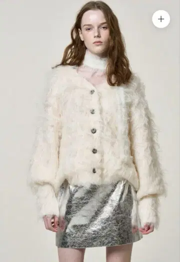 THE TOE PIGALLE SHAGGY CARDIGAN 화이트 M