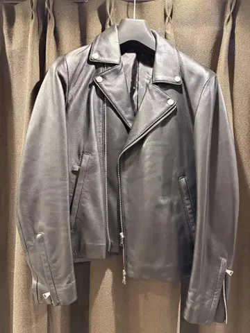 다케오 키쿠치 tk. 블랙 가죽 라이더 자켓