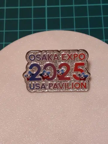 오사카 간사이 만박 미국 파빌리온 EXPO 2025 USA 핀 배지
