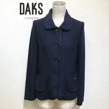 DAKS 네이비 니트 자켓 사이즈 40 울 혼방 일본제