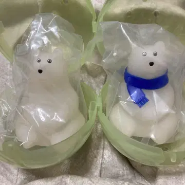 폴러 베어 은행 라이트 마스코트 머플러 베어 폴러 베어 2개 세트