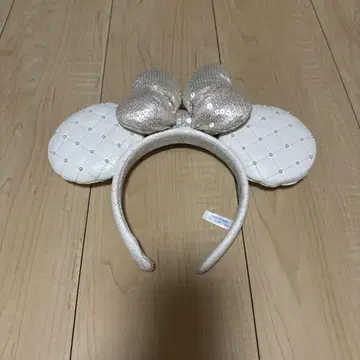화이트 미니 머리띠