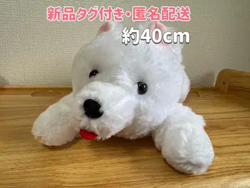 택 포함 새상품 흐물흐물 사모예드군 누워있는 모습 약 40cm 익명 배송