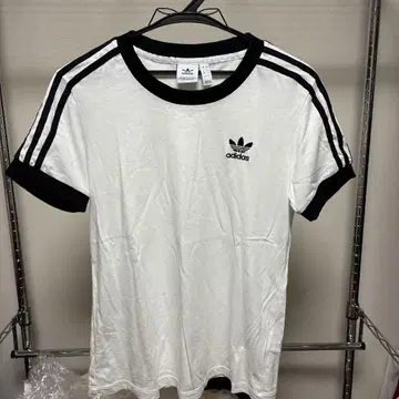 adidas 반팔 티셔츠 화이트/블랙 UK S