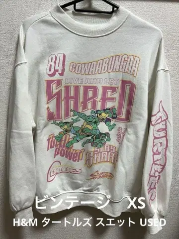 빈티지 H&M 터틀즈 맨투맨 XS USED 구제 의류