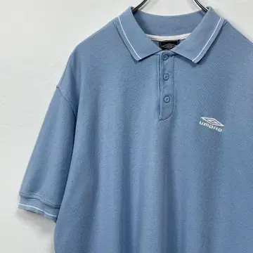 90s UMBRO 엄브로 피케 셔츠 라이트 블루