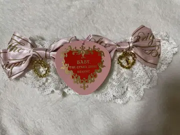 베이비더스타즈 샤인브라이트 로고 리본 소매 핑크