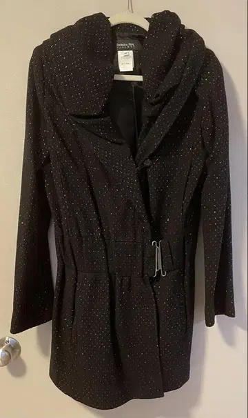 PATRIZIA PEPE 블랙 체스터 코트