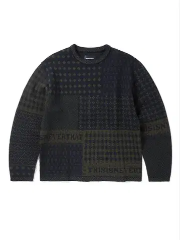 thisisneverthat 블록 니트 L/S 탑 네이비 L