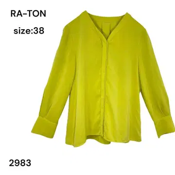 RA-TON 라톤 셔츠 블라우스 상의 긴팔 38 멋스러운 오피스