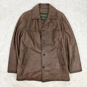 Eddie Bauer 에디 바우어 가죽 카 코트 브라운 L