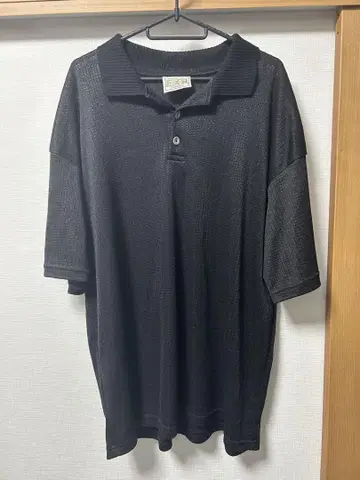 블랙 피케 셔츠 반팔 텍스처