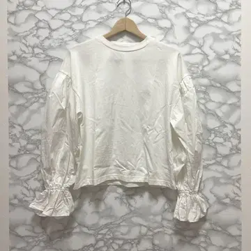 인기! BEAUTY&YOUTH 볼륨 슬리브 티셔츠 화이트