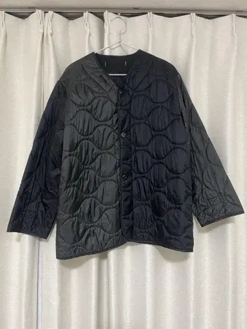 BEAMS BOY 블랙 퀼팅 자켓