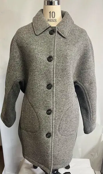 bark 와플 코트 여성용 코쿤 그레이