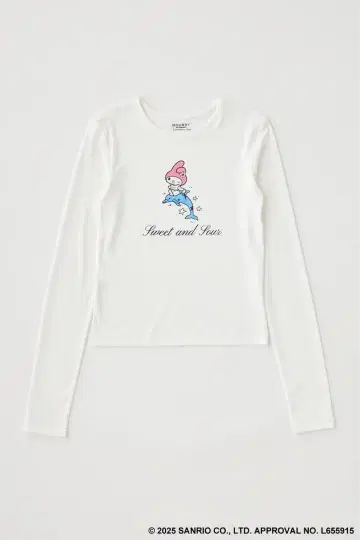 moussy MY MELODY FIT LONG SLEEVE 티셔츠