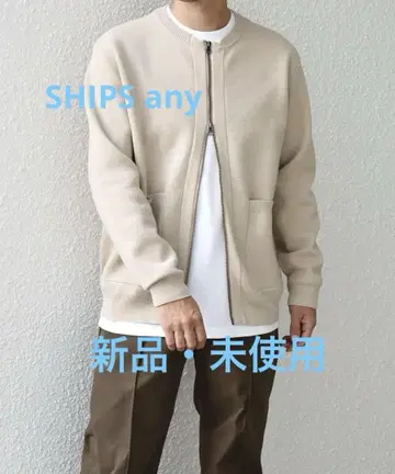 SHIPS any 밀라노 리브 크루넥 지퍼 가디건 남성용 M