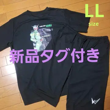 가면라이더 W 룸웨어 상하의 세트 남성용 LL 반팔 메쉬