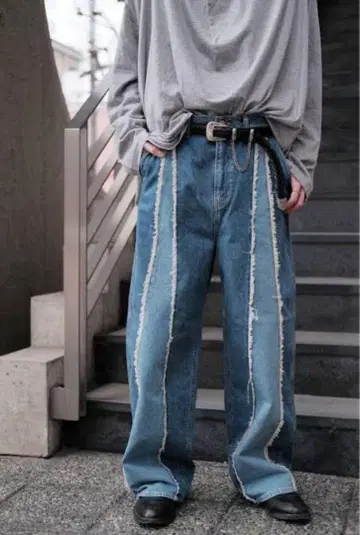 JieDa 지에다 SWITCHING OVER 절단 데님 팬츠
