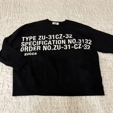 zucca 프린트 맨투맨 블랙