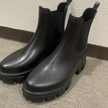 블랙 사이드 고어 레인부츠