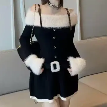 미니 원피스 한국 화이트 블랙