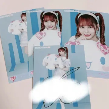 이코러브 오바 하나 시나모롤 콜라보 친필 사인 히키 컴프