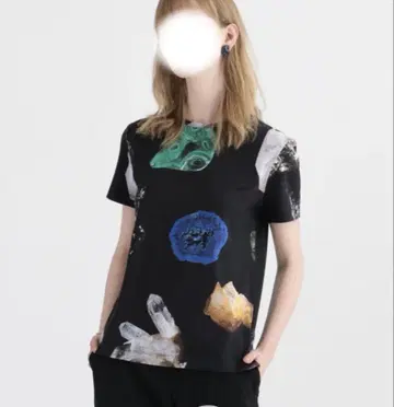 새상품 폴스미스 반팔T셔츠 여성용 블랙