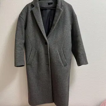 그레이 체스터 코트 울 혼방