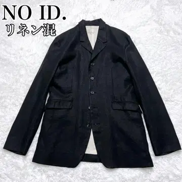 NO ID. 린넨 혼방 5개 버튼 테일러드 자켓 블랙 모드