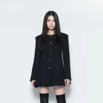 S tweed balloon dress mini theredthread