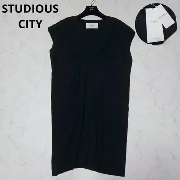 미사용 택 포함 스튜디어스 시티 센터턱 코쿤 원피스 블랙 F