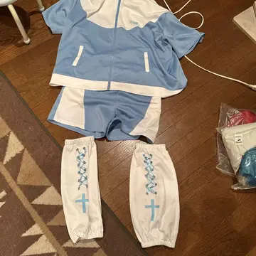 누타 반팔 저지 상하의 지뢰계 서브컬쳐 천사계 패션 레그 워머