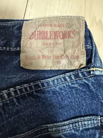 DUBBLE WORKS 스트레이트 데님 다크 블루 오니히게