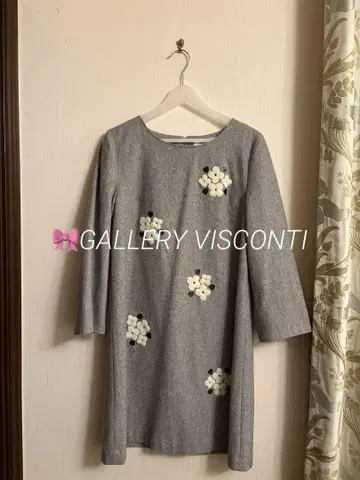 GALLERY VISCONTI 꽃 모티브 원피스 3 루즈한 사이즈