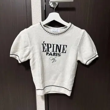 epine 에피누 e rib summer knit 반팔 니트 화이트