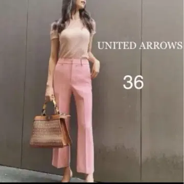 UNITED ARROWS 핑크 플레어 팬츠 36