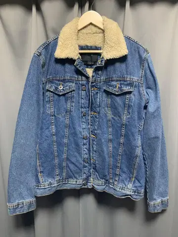 ZARA 보아 카라 부착 데님 자켓 L