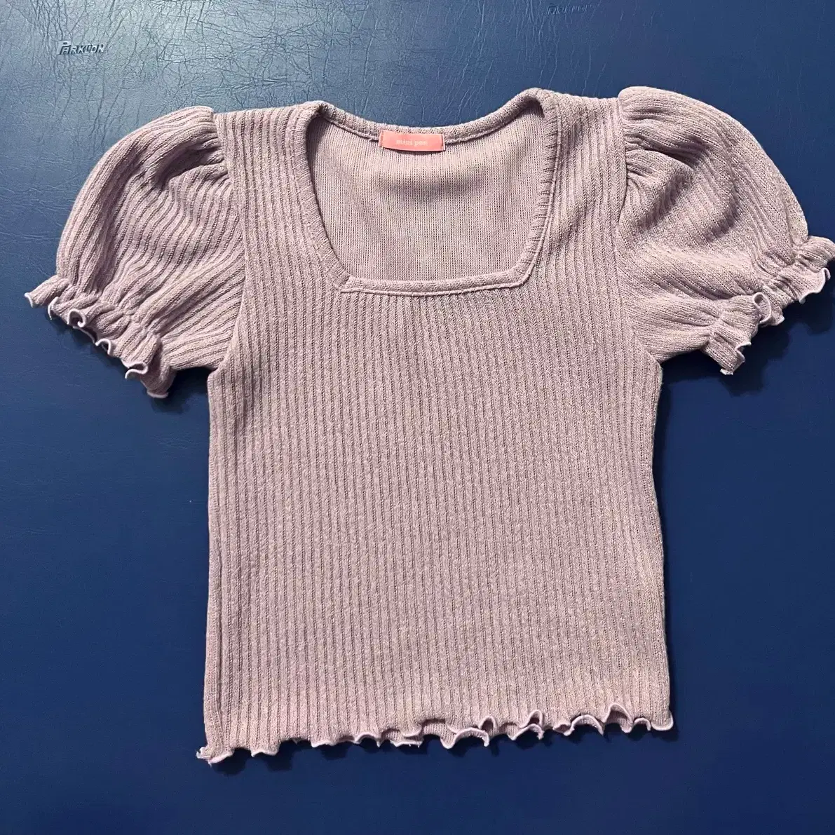 일괄)미니포에 니트퍼프top 3가지색상/퍼프 반팔 니트 티셔츠