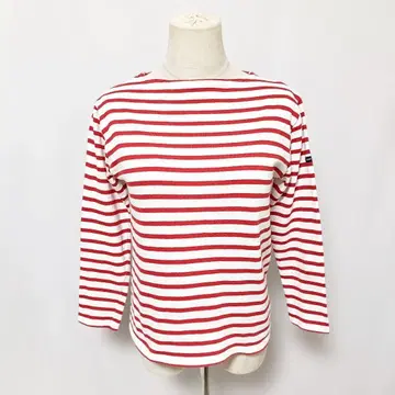 스테디셀러 새상품급 세인트 제임스 웨쌍 바스크 셔츠 빨간색 화이트 보더