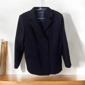 네이비 더블 브레스트 자켓 M 사이즈 모 100%