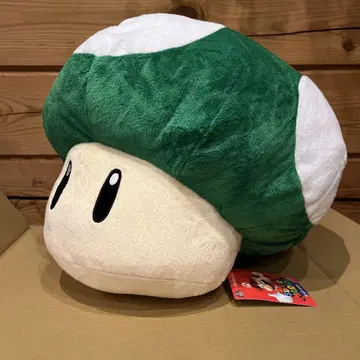 슈퍼 마리오 봉제 인형 1UP 버섯 약 42cm 택 포함 새상품