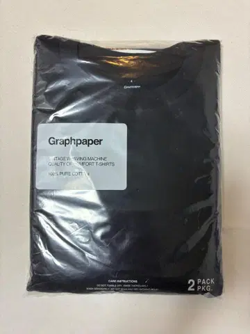 새상품 Graphpaper 팩 T셔츠 1장 블랙 사이즈 4