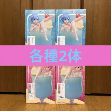 [ 지금 세일 중 ] 리제로 크림 소다 렘 라무 피규어 4체 세트