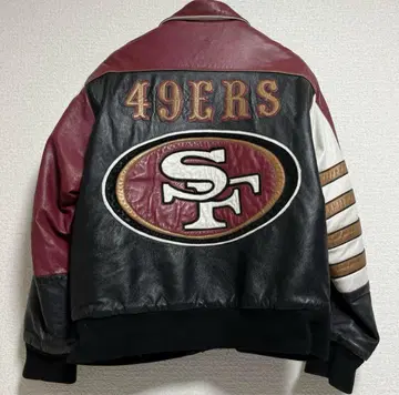USA 해밀턴 JH design 49ers 가죽 바시티 자켓 NFL