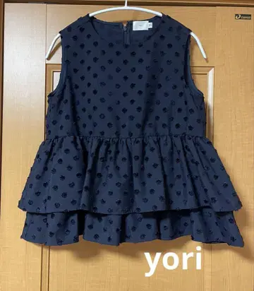 yori 도트 티어드 블라우스 36