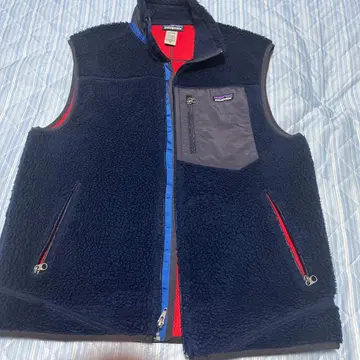 Patagonia 남성용 베스트 M 네이비/레드